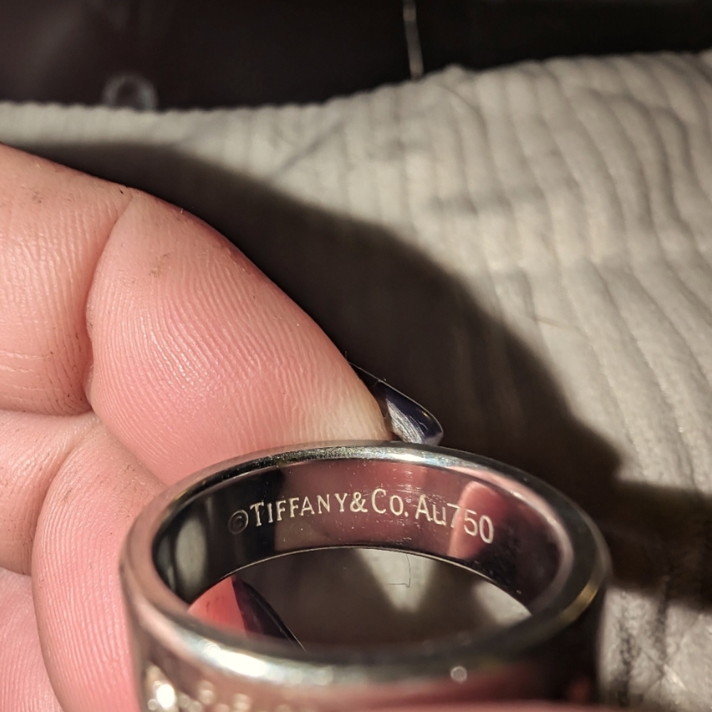 COPY - AuthenticTiffany& Co diamond wide band ring. 7.5